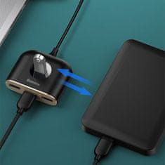 BASEUS Prehodni adapter HUB 4v1 USB adapter USB3.0 TO USB3.0*1+USB2.0*3 1m črn