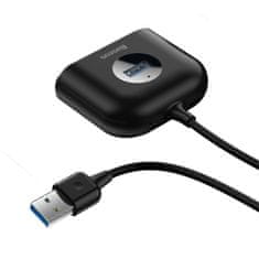 BASEUS Prehodni adapter HUB 4v1 USB adapter USB3.0 TO USB3.0*1+USB2.0*3 1m črn