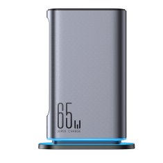 Joyroom GaN 65W EU 4x USB-C in 2x USB-A večvratna polnilna postaja – temno siva