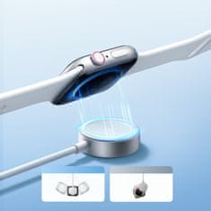 Joyroom 3v1 Kabel USB-A kabel z indukcijskim polnilnikom + 1x iPhone Lightning + 1x USB-C 1,2 m bel