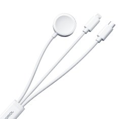 Joyroom 3v1 Kabel USB-A kabel z indukcijskim polnilnikom + 1x iPhone Lightning + 1x USB-C 1,2 m bel