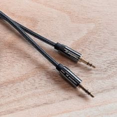 WOZINSKY Univerzalni kabel mini jack AUX 1,5 m črn
