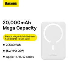 BASEUS Powerbank Magnetic Mini 20000 mAh 20 W + kabel USB-C bel