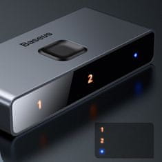 BASEUS Spletnik HDMI 2x HDMI 4K 30 Hz dvosmeren siv