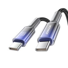 Joyroom Kabel Crystal-Clear Series 60W USB-C - USB-C 1,2 m - črn