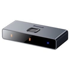 BASEUS Spletnik HDMI 2x HDMI 4K 30 Hz dvosmeren siv