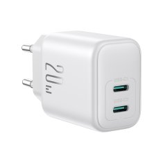 Joyroom Mrežni polnilnik 2x USB-C 20 W PD QC 3.0 – bel