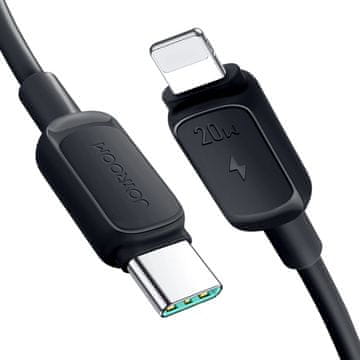 shumee Joyroom Multi-Color Series A14 USB-C/Lightning kabel 20W 1,2 m - črn