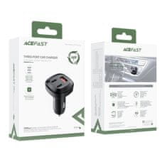 AceFast Avtomobilski polnilnik 66 W 2x USB-C USB Power Delivery QC 4.0 črn
