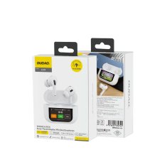 DUDAO U19 brezžične Bluetooth 5.3 ušesne slušalke TWS z LED zaslonom - bele