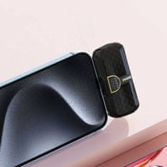 DUDAO Mini powerbank 5000mAh za telefon iPhone Lightning in USB-C - črn