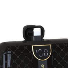 DUDAO Mini powerbank 5000mAh za telefon iPhone Lightning in USB-C - črn