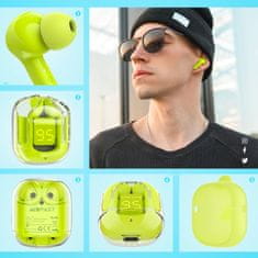 AceFast Brezžične slušalke TWS Bluetooth zelene