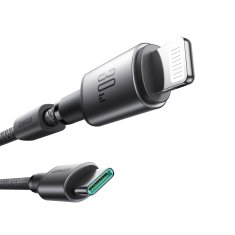 Joyroom Kabel USB-C - iPhone Lightning z organizatorjem in magnetnim držalom 1,2 m - siv
