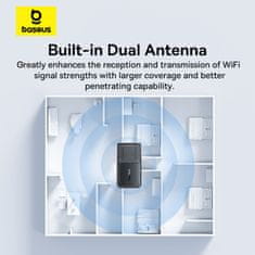 BASEUS Zunanja USB WiFi kartica 2,4 GHz 300 Mb/s, črna