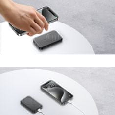 Joyroom Indukcijski powerbank 5000 mAh USB-A USB-C 20 W s kablom USB-C – črn