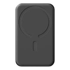 Joyroom Indukcijski powerbank 5000 mAh USB-A USB-C 20 W s kablom USB-C – črn