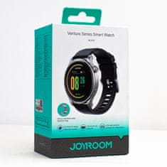 Joyroom Okrogel pametni ur Venture Series z možnostjo sprejemanja klicev + srebrna zapestnica - siv
