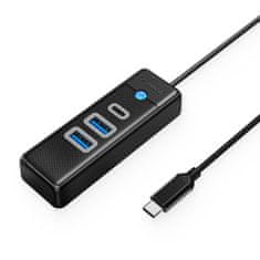 Orico PWC2U-C3 USB-C - USB-A USB-C razdelilnik - črn