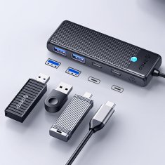 Orico Hub PAPW2AC-C3 razdelilnik USB-C na USB-A USB-C - črn