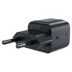 AceFast Mini omrežni polnilnik GaN PD 20 W USB-C črn
