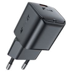 AceFast Mini omrežni polnilnik GaN PD 20 W USB-C črn
