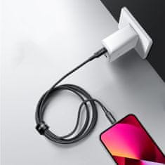 AceFast MFI kabel za iPhone USB-C - Lightning 30 W 3 A 1,8 m črn