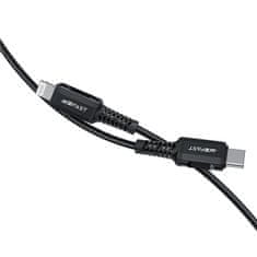 AceFast MFI kabel za iPhone USB-C - Lightning 30 W 3 A 1,8 m črn
