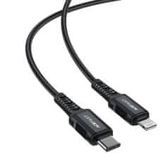 AceFast MFI kabel za iPhone USB-C - Lightning 30 W 3 A 1,8 m črn