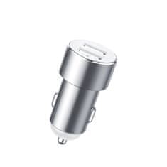 BASEUS Avtomobilski razdelilnik 2x vtičnica za vžigalnik 80W 2x USB-A 3.1A - srebrna