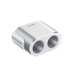 BASEUS Avtomobilski razdelilnik 2x vtičnica za vžigalnik 80W 2x USB-A 3.1A - srebrna