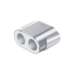 BASEUS Avtomobilski razdelilnik 2x vtičnica za vžigalnik 80W 2x USB-A 3.1A - srebrna