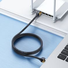 BASEUS Hitri omrežni kabel patchcord RJ45 10 Gbps Cat 7 Speed Seven 5 m črn