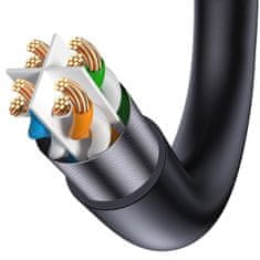 BASEUS Hitri omrežni kabel patchcord RJ45 10 Gbps Cat 7 Speed Seven 5 m črn