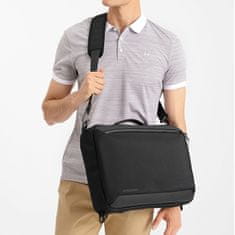 WOZINSKY Premium torba za prenosni računalnik 15,6'' z USB trakom 42x8x28cm - črna