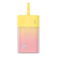 BASEUS Powerbank Popsicle 5200mAh 20W s kablom Lightning 60W/20V/3A/30cm - rumeno-roza