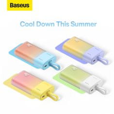 BASEUS Powerbank Popsicle 5200mAh 20W s kablom Lightning 60W/20V/3A/30cm - rumeno-roza