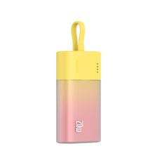 BASEUS Powerbank Popsicle 5200mAh 20W s kablom Lightning 60W/20V/3A/30cm - rumeno-roza