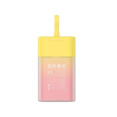 BASEUS Powerbank Popsicle 5200mAh 20W s kablom Lightning 60W/20V/3A/30cm - rumeno-roza