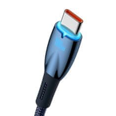 BASEUS Kabel za hitro polnjenje Glimmer USB-A - USB-C 1 m - modra