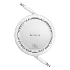BASEUS Izvlečni kabel USB-C 100 W Free2Draw Mini 1 m, bel