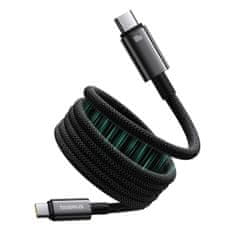 BASEUS Kabel Tungsten Gold z magnetnim organizatorjem USB-C 100 W 1 m – črn