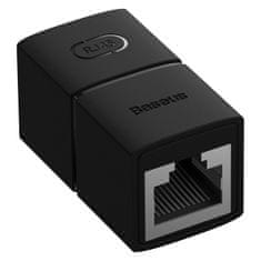 BASEUS Spojka za povezovanje omrežnih kablov LAN Ethernet RJ-45 AirJoy črna - KOMPLET 2 kos