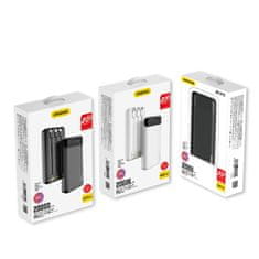 DUDAO Prostoren powerbank 20000 mAh s 3 vgrajenimi kabli USB-C microUSB Lightning črn