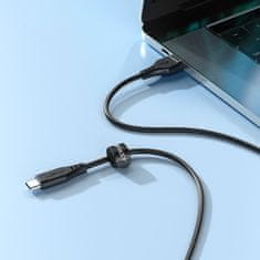 AceFast Kabel za telefon USB - USB-C 3A 1,2 m črn