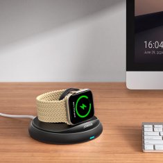 Joyroom Sklopljiv indukcijski polnilnik za ure Apple Watch - črn