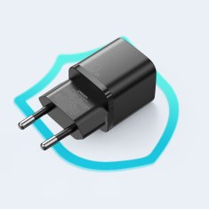 Joyroom Hitri omrežni polnilnik USB-C 20 W Power Delivery Quick Charge 3.0 AFC črn