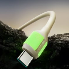 Joyroom Kabel USB-C - USB-C s fluorescenčnim koncem 60 W, 1,2 m - bež