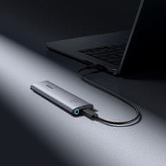 BASEUS Žep za SSD disk do 8 TB FlyJoy M.2 NVMe 10 Gb/s UASP TRIM - siv