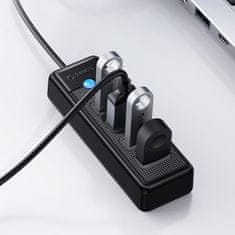 Orico Razdelilnik PW4U-U3 USB-A - 4x USB-A - črn